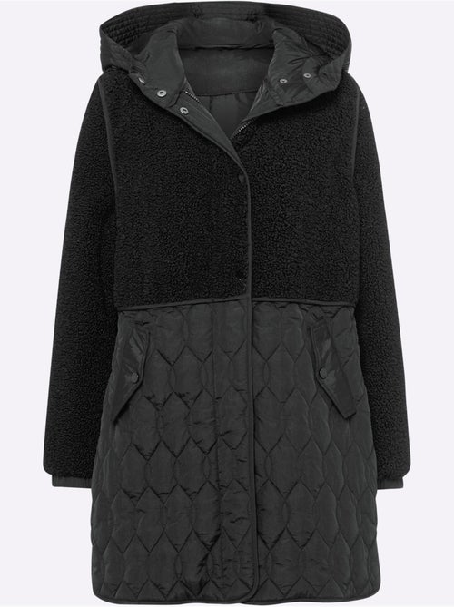 Veste Longue Superbe Mélange De Matières - Taille Standard - Helline - Kiabi