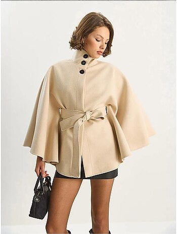 Veste longue texturée avec fermeture boutonnée lucci