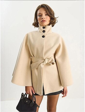 Veste longue texturée avec fermeture boutonnée lucci