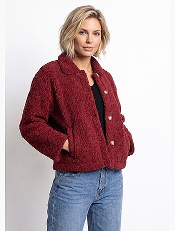 Veste maille bouclette intérieur polaire - afibel