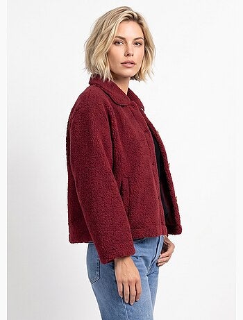 Veste maille bouclette intérieur polaire - afibel
