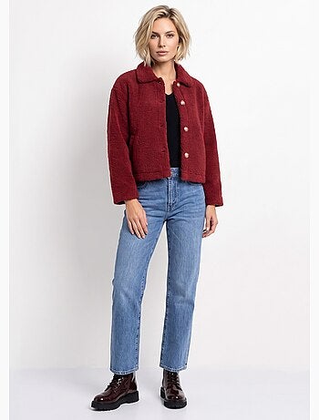 Veste maille bouclette intérieur polaire - afibel