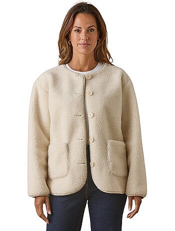Veste maille moutonnée manches longues - DAXON