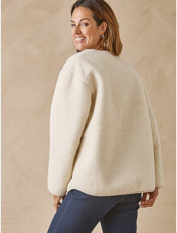 Veste maille moutonnée manches longues - DAXON