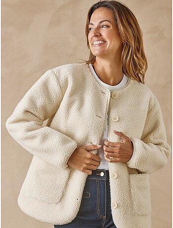 Veste maille moutonnée manches longues - DAXON