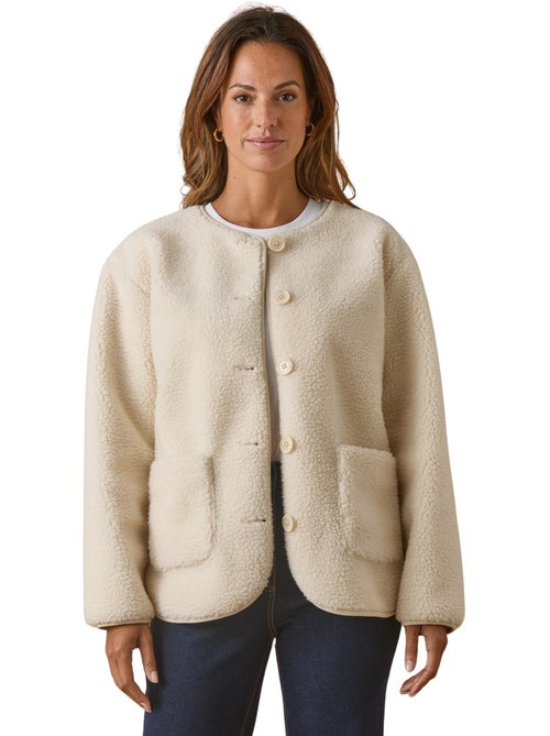 Veste maille moutonnée manches longues - DAXON - Kiabi Veste maille moutonnée manches longues - DAXON - Kiabi