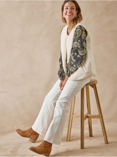 Veste maille moutonnée sans manches - Kiabi Veste maille moutonnée sans manches - Kiabi