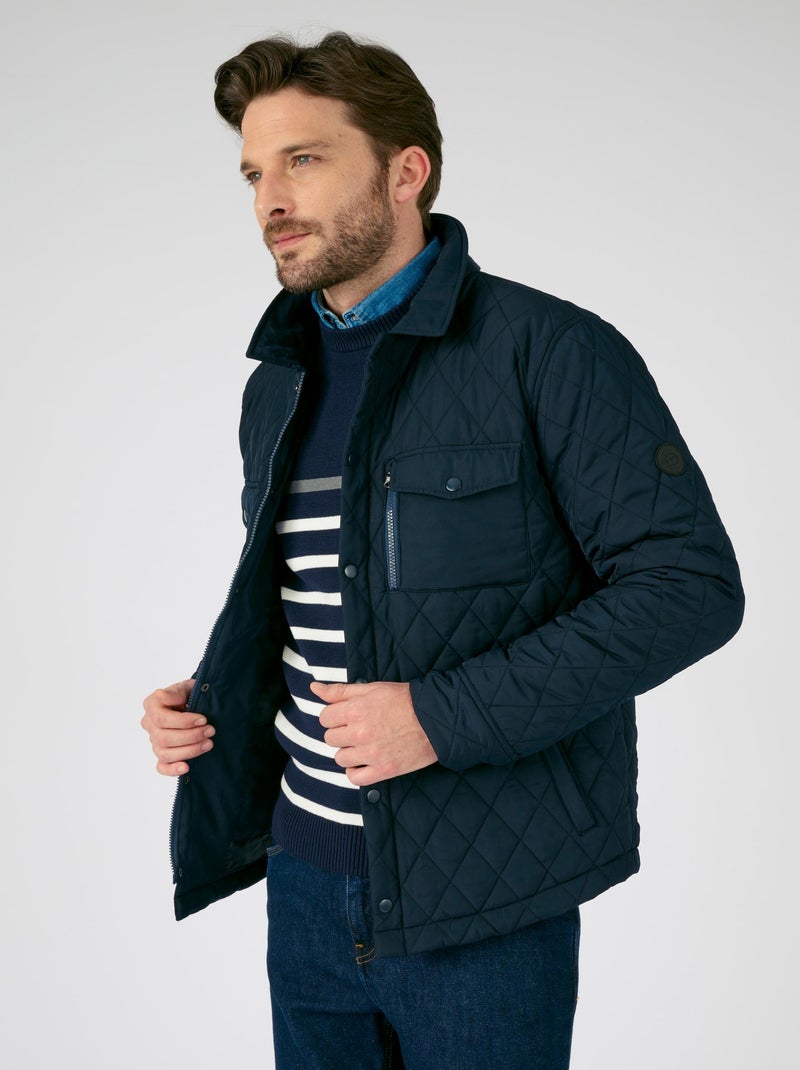 Veste manches longues matelassée - Damart Bleu nuit - Kiabi