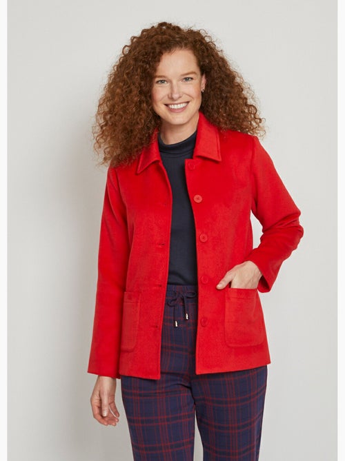 Veste manteau tissu uni ou pied-de-coq - AFIBEL - Kiabi Veste manteau tissu uni ou pied-de-coq - AFIBEL - Kiabi