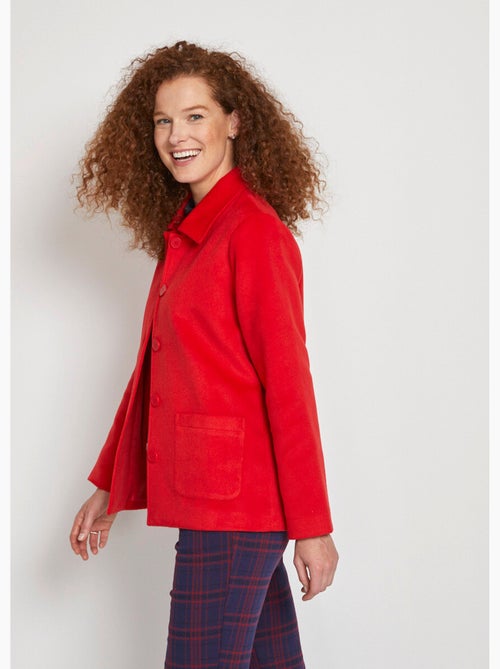 Veste manteau tissu uni ou pied-de-coq - AFIBEL - Kiabi Veste manteau tissu uni ou pied-de-coq - AFIBEL - Kiabi