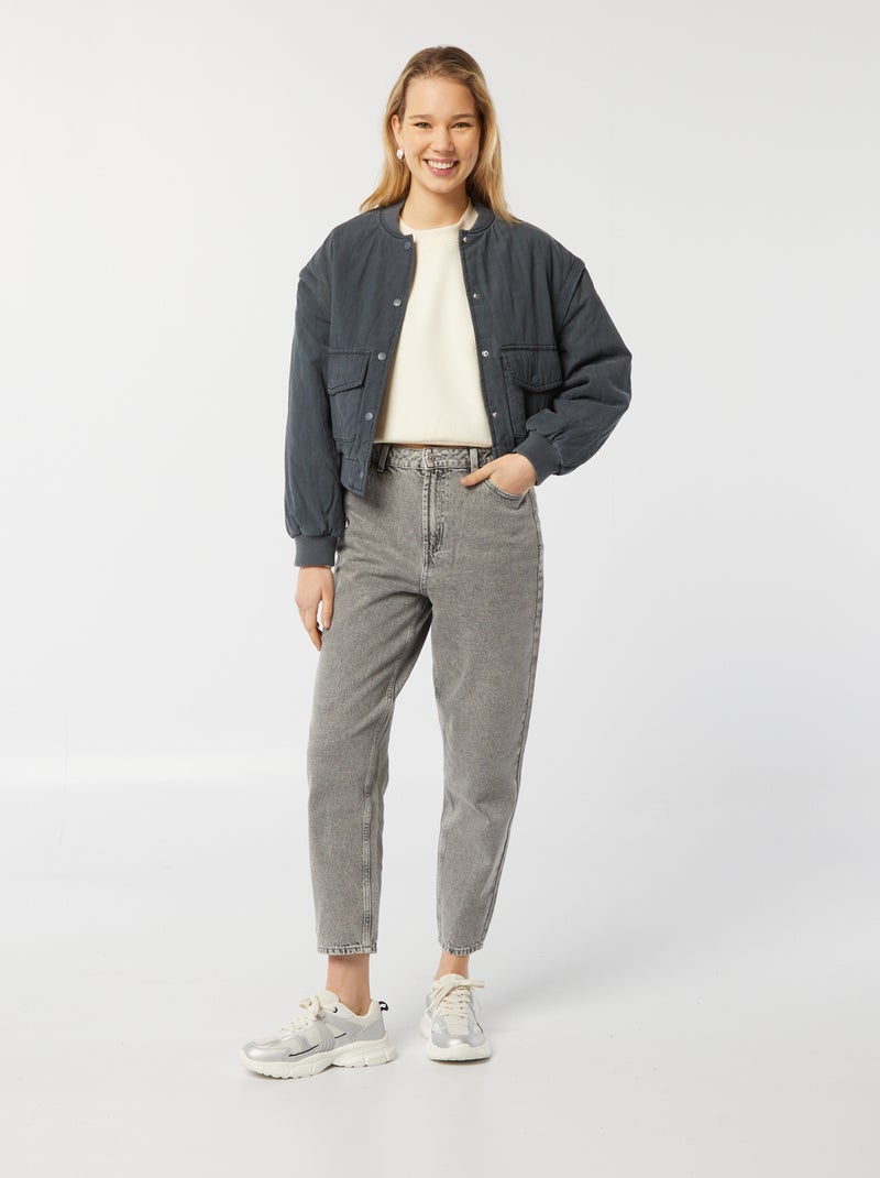 Veste matelassée 2 en 1 avec manches amovibles NOIR - Kiabi