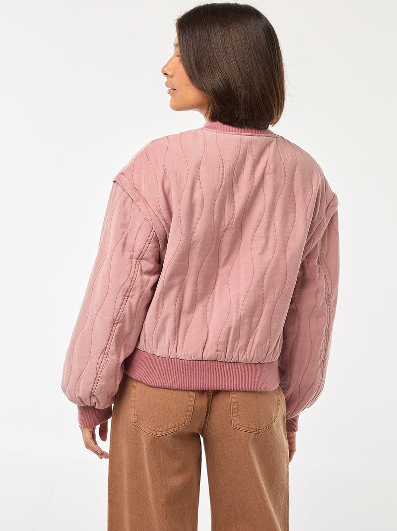 Veste matelassée 2 en 1 avec manches amovibles Rose - Kiabi