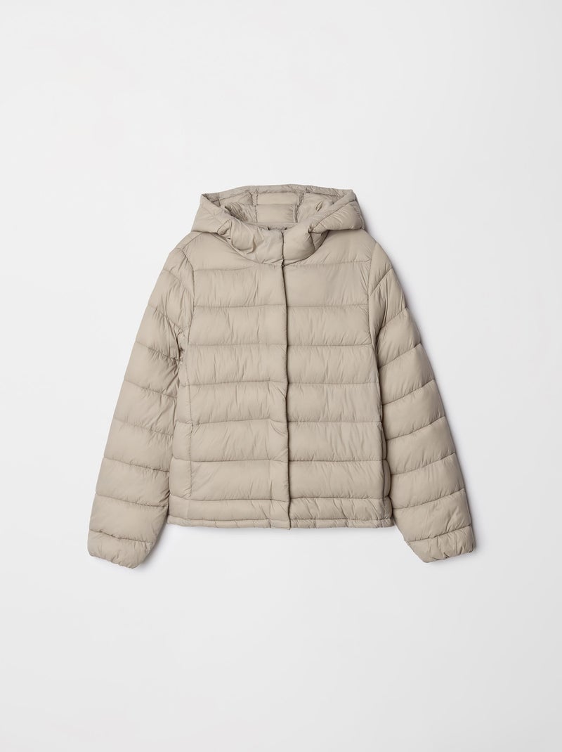 Veste matelassée à capuche Beige - Kiabi