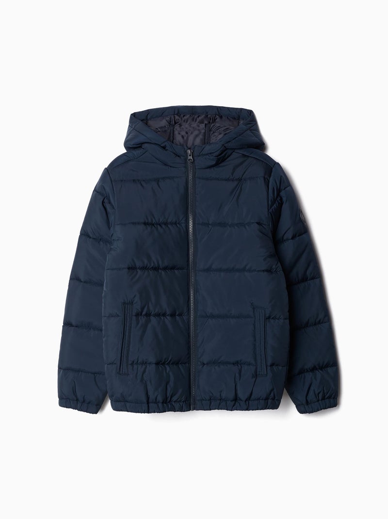 Veste matelassée à capuche Bleu - Kiabi