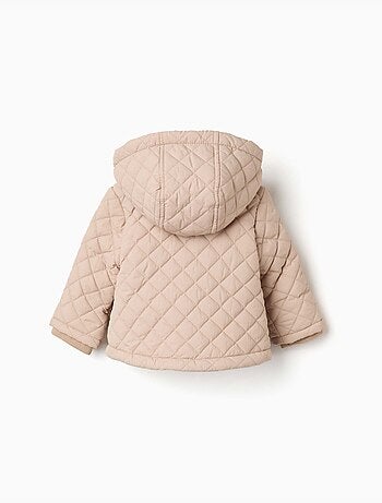 Veste matelassée à capuche et doublure en polaire