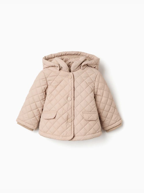 Veste matelassée à capuche et doublure en polaire - Kiabi