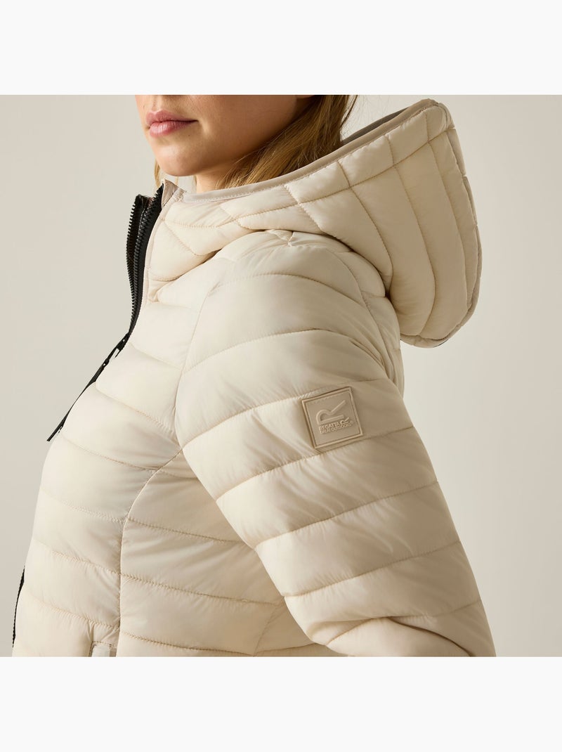 Veste matelassée à capuche motif/style détail contrasté haile - regatta Beige clair - Kiabi