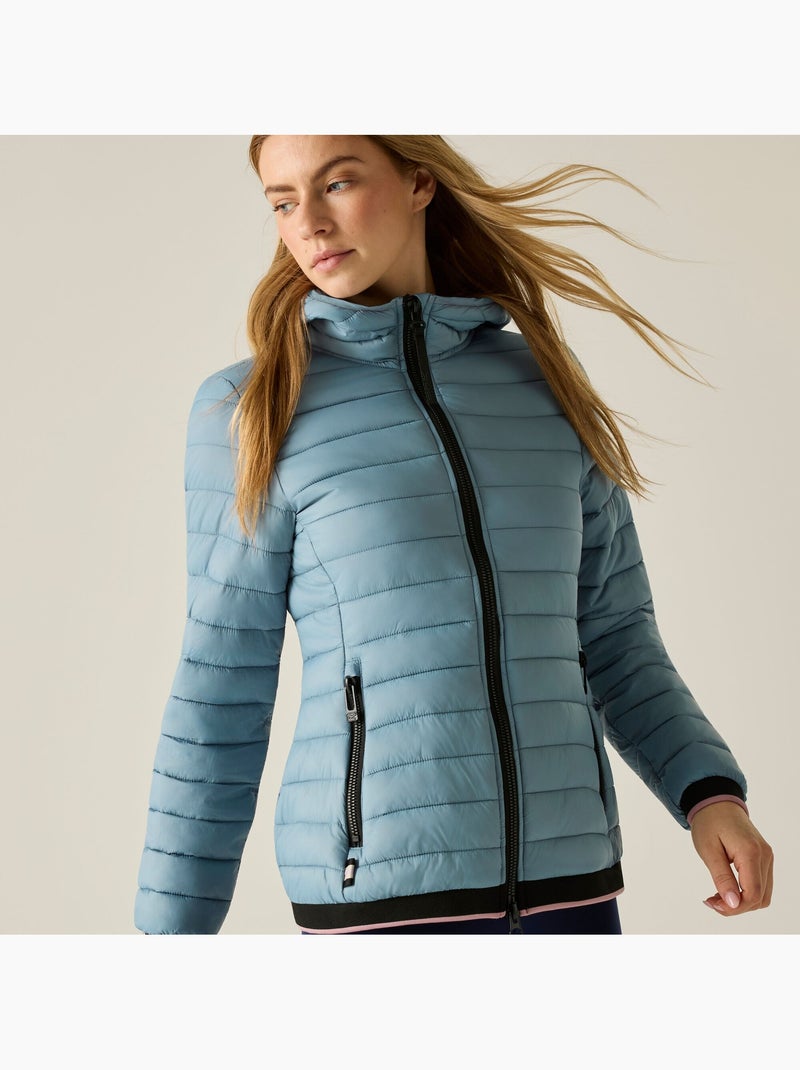 Veste matelassée à capuche motif/style détail contrasté haile - regatta Bleu turquoise - Kiabi