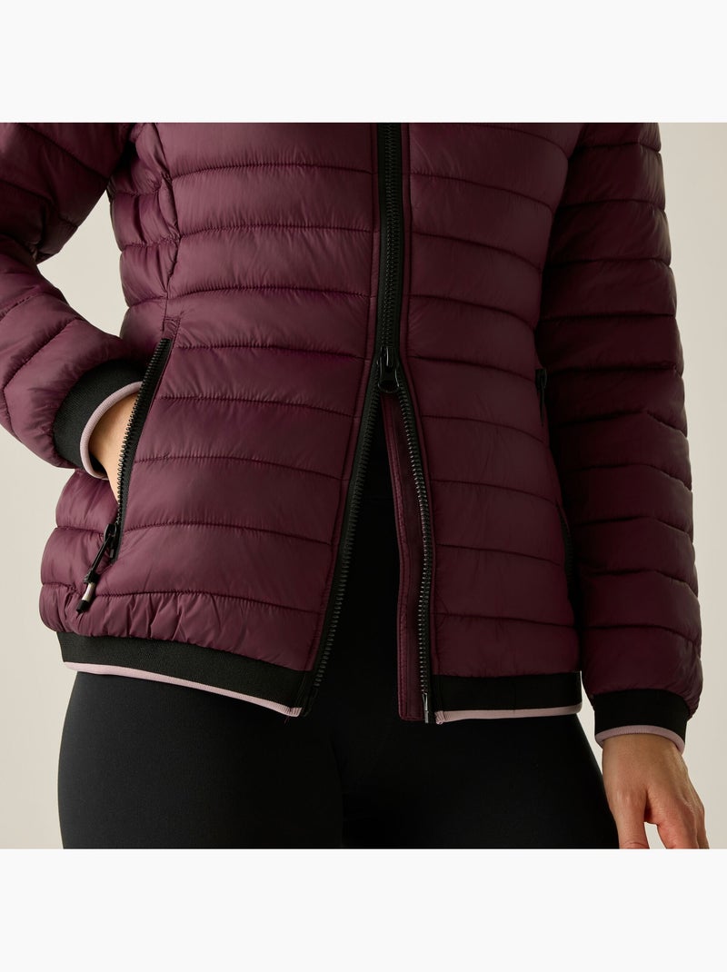 Veste matelassée à capuche motif/style détail contrasté haile - regatta Violet clair - Kiabi
