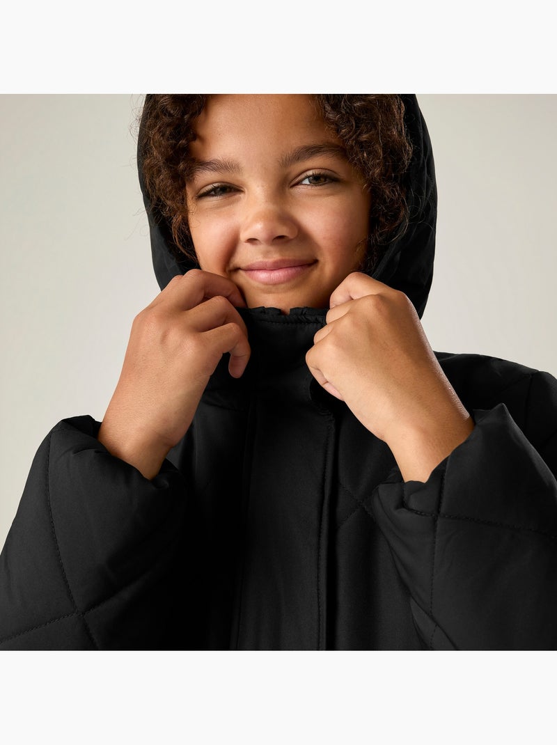 Veste matelassée à capuche motif/style uni elryse - regatta Noir - Kiabi
