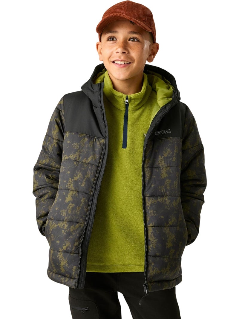 Veste matelassée à capuche motif/style usé lofthouse - regatta Noir Kaki - Kiabi