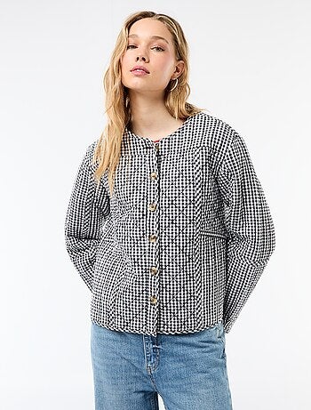 Veste matelassée à carreaux