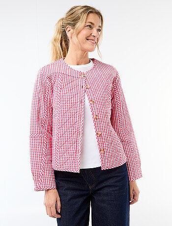 Veste matelassée à carreaux