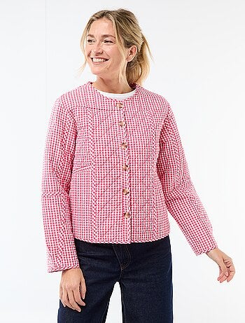 Veste matelassée à carreaux