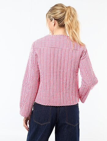 Veste matelassée à carreaux