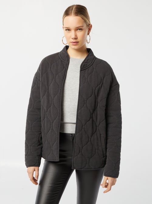 Veste matelassée à pans ouverts - Kiabi