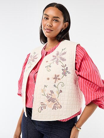 Veste matelassée avec broderies