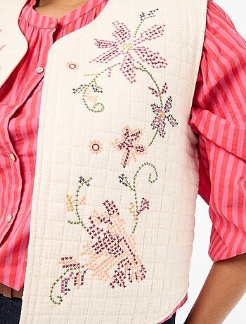Veste matelassée avec broderies