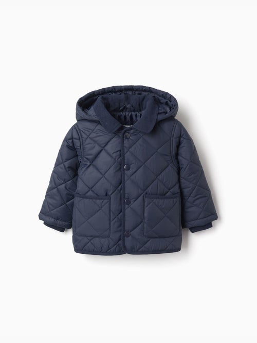 Veste matelassée avec capuche amovible - Kiabi Veste matelassée avec capuche amovible - Kiabi