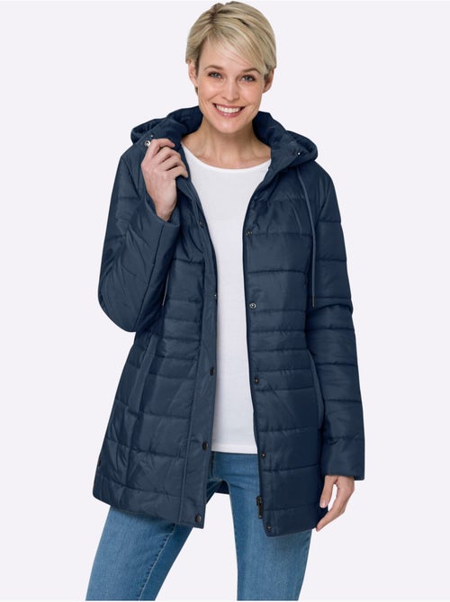 Veste matelassée avec capuche amovible et poches pratiques - taille standard - moda vilona - Kiabi