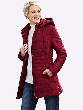Veste matelassée avec capuche amovible et poches pratiques - taille standard - moda vilona