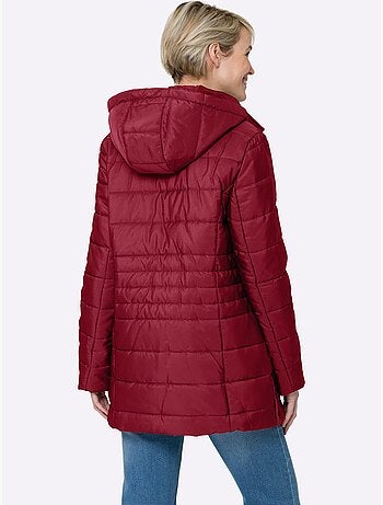 Veste matelassée avec capuche amovible et poches pratiques - taille standard - moda vilona