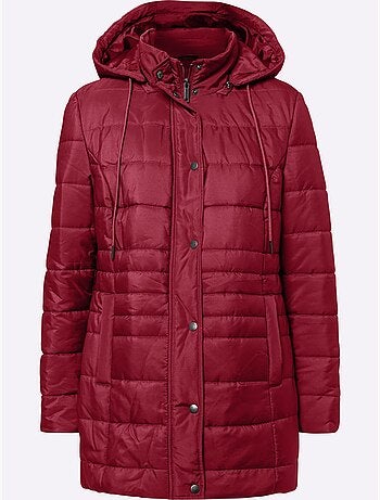 Veste matelassée avec capuche amovible et poches pratiques - taille standard - moda vilona