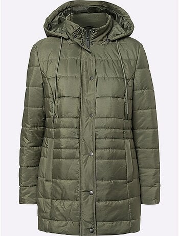 Veste matelassée avec capuche amovible et poches pratiques - taille standard - moda vilona