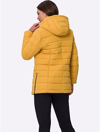 Veste matelassée à capuche avec poches zippées et glissière longue - taille standard - moda vilona