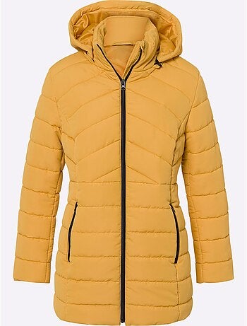 Veste matelassée à capuche avec poches zippées et glissière longue - taille standard - moda vilona