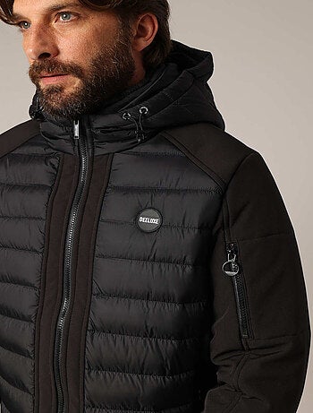 Veste matelassée avec capuche et poches zippées 'Deeluxe'