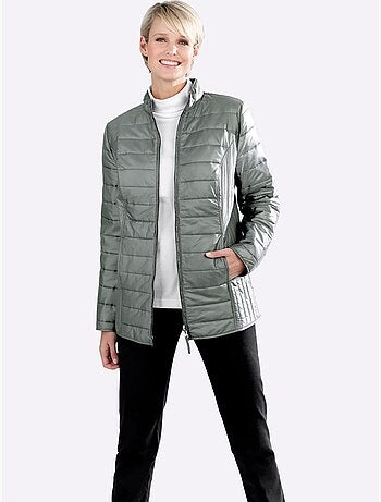 Veste matelassée avec col montant et poches cousues - Taille standard - Moda Vilona