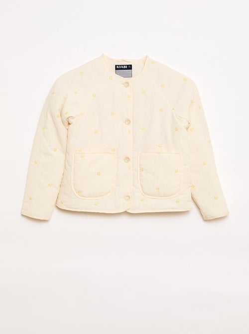 Veste matelassée avec motif brodé - Kiabi