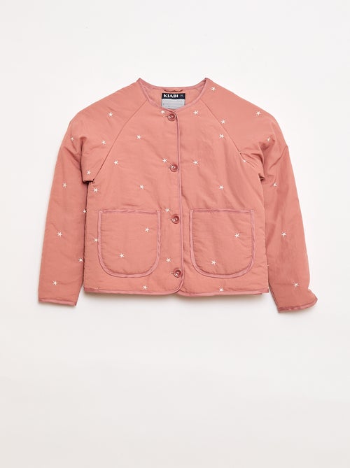 Veste matelassée avec motif brodé - Kiabi