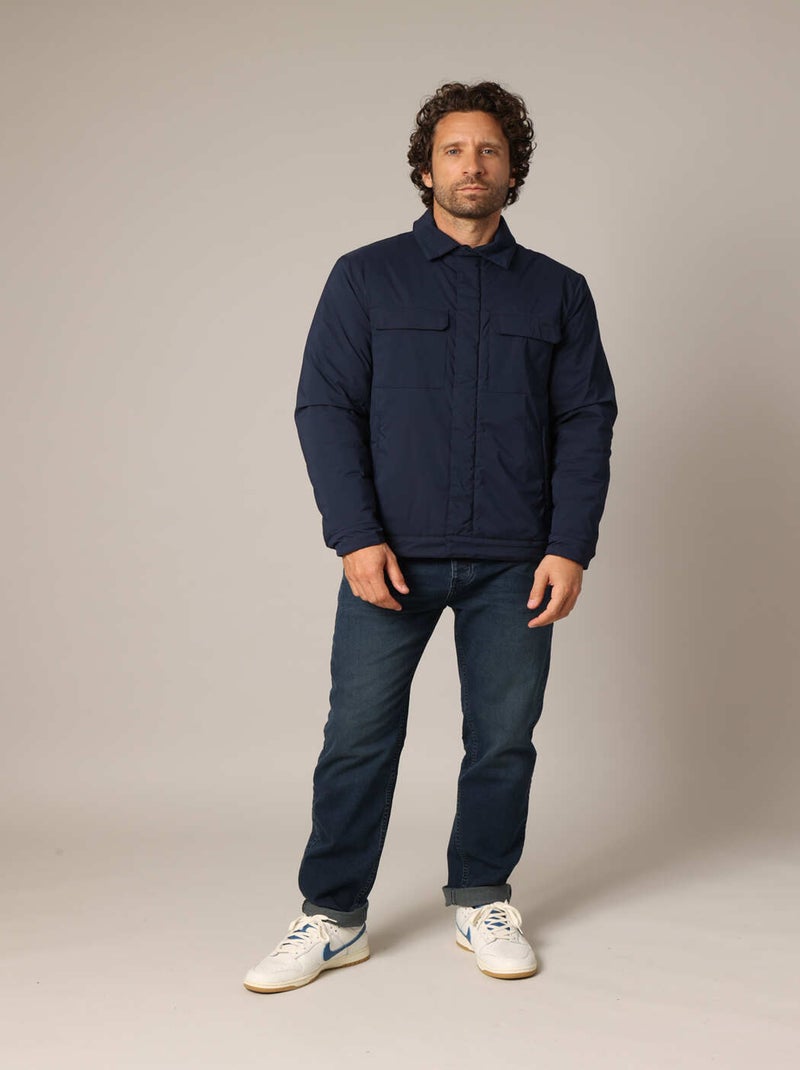 Veste matelassée avec poches plaquées
 'Deeluxe' Bleu marine - Kiabi