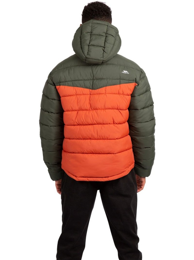 Veste matelassée bicolore à capuche oskar - trespass Noir Kaki - Kiabi