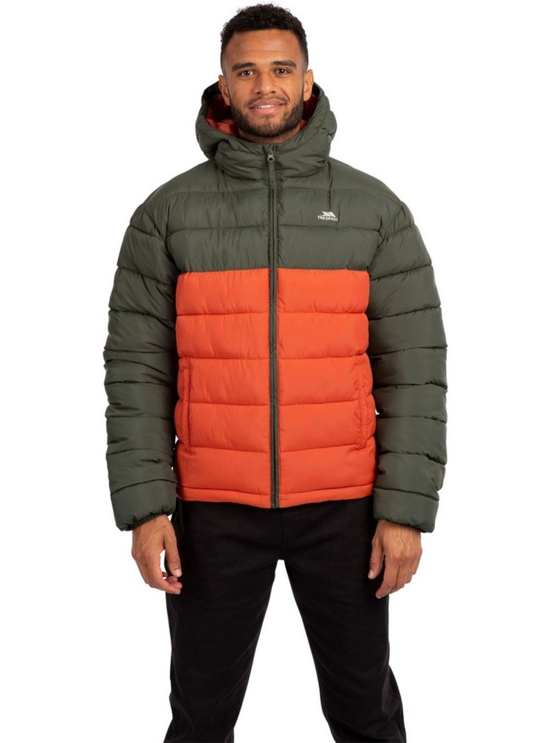 Veste matelassée bicolore à capuche oskar - trespass Noir Kaki - Kiabi