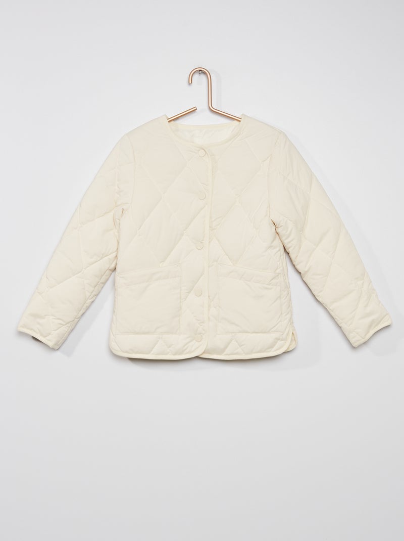 Veste matelassée blanc - Kiabi