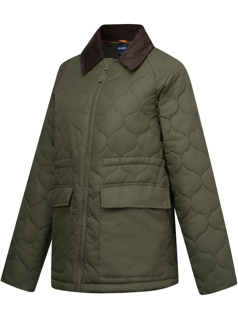 Veste matelassée col rabattu motif/style uni amira - regatta Vert kaki - Kiabi