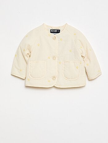 Veste matelassée col rond en tissu déperlant